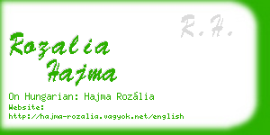 rozalia hajma business card